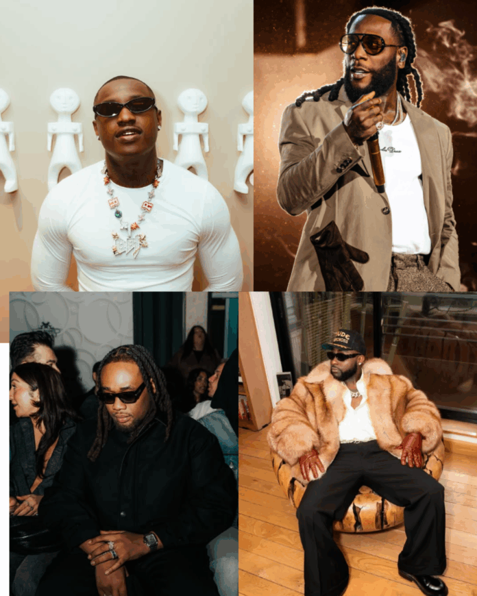 burnaboy, davido, bnxn, ruger